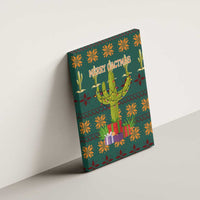 Cactus Gifts Christmas Canvas Wall Art Xmas Holiday Patterns - Wonder Print Shop