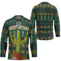 Cactus Gifts Christmas Hockey Jersey Xmas Holiday Patterns - Wonder Print Shop