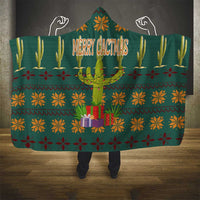 Cactus Gifts Christmas Hooded Blanket Xmas Holiday Patterns - Wonder Print Shop