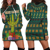 Cactus Gifts Christmas Hoodie Dress Xmas Holiday Patterns - Wonder Print Shop