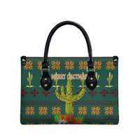 Cactus Gifts Christmas Leather Bag Xmas Holiday Patterns - Wonder Print Shop