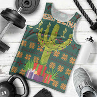 Cactus Gifts Christmas Men Tank Top Xmas Holiday Patterns - Wonder Print Shop