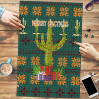 Cactus Gifts Christmas Puzzle Xmas Holiday Patterns - Wonder Print Shop