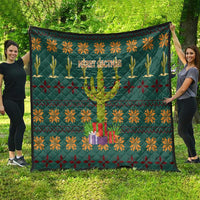 Cactus Gifts Christmas Quilt Xmas Holiday Patterns - Wonder Print Shop