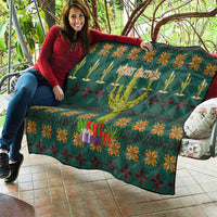 Cactus Gifts Christmas Quilt Xmas Holiday Patterns - Wonder Print Shop