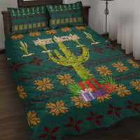 Cactus Gifts Christmas Quilt Bed Set Xmas Holiday Patterns - Wonder Print Shop