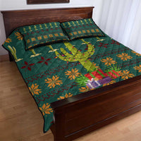 Cactus Gifts Christmas Quilt Bed Set Xmas Holiday Patterns - Wonder Print Shop