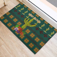 Cactus Gifts Christmas Rubber Doormat Xmas Holiday Patterns - Wonder Print Shop