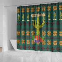 Cactus Gifts Christmas Shower Curtain Xmas Holiday Patterns - Wonder Print Shop
