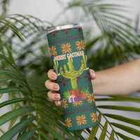 Cactus Gifts Christmas Skinny Tumbler Xmas Holiday Patterns - Wonder Print Shop