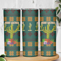 Cactus Gifts Christmas Skinny Tumbler Xmas Holiday Patterns - Wonder Print Shop