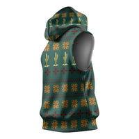 Cactus Gifts Christmas Sleeveless Hoodie Xmas Holiday Patterns - Wonder Print Shop