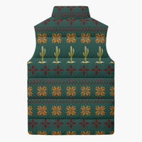 Cactus Gifts Christmas Sleeveless Puffer Jacket Xmas Holiday Patterns - Wonder Print Shop