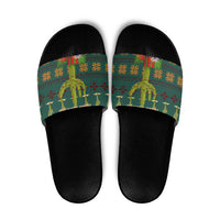 Cactus Gifts Christmas Slide Sandals Xmas Holiday Patterns - Wonder Print Shop