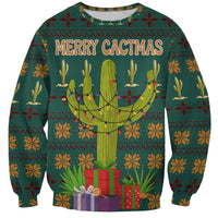 Cactus Gifts Christmas Sweatshirt Xmas Holiday Patterns - Wonder Print Shop