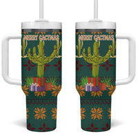 Cactus Gifts Christmas Tumbler With Handle Xmas Holiday Patterns - Wonder Print Shop
