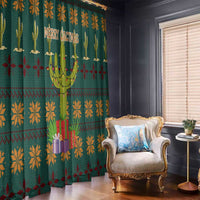 Cactus Gifts Christmas Window Curtain Xmas Holiday Patterns - Wonder Print Shop