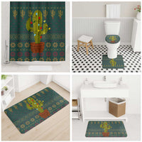 Cactus Christmas Bathroom Set Xmas Holiday Patterns - Wonder Print Shop