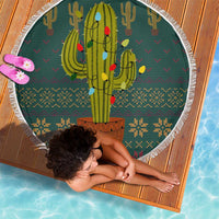 Cactus Christmas Beach Blanket Xmas Holiday Patterns - Wonder Print Shop