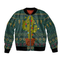 Cactus Christmas Bomber Jacket Xmas Holiday Patterns - Wonder Print Shop