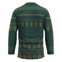 Cactus Christmas Hockey Jersey Xmas Holiday Patterns - Wonder Print Shop