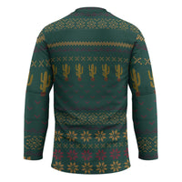 Cactus Christmas Hockey Jersey Xmas Holiday Patterns - Wonder Print Shop