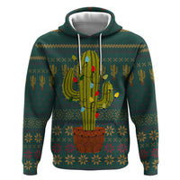 Cactus Christmas Hoodie Xmas Holiday Patterns - Wonder Print Shop