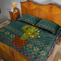 Cactus Christmas Quilt Bed Set Xmas Holiday Patterns - Wonder Print Shop