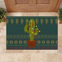 Cactus Christmas Rubber Doormat Xmas Holiday Patterns - Wonder Print Shop