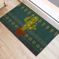 Cactus Christmas Rubber Doormat Xmas Holiday Patterns - Wonder Print Shop