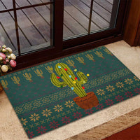 Cactus Christmas Rubber Doormat Xmas Holiday Patterns - Wonder Print Shop