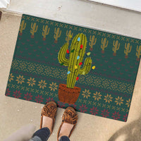 Cactus Christmas Rubber Doormat Xmas Holiday Patterns - Wonder Print Shop