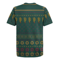 Cactus Christmas Rugby Jersey Xmas Holiday Patterns - Wonder Print Shop