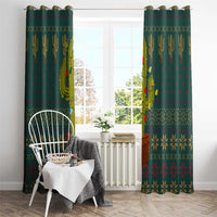 Cactus Christmas Window Curtain Xmas Holiday Patterns - Wonder Print Shop