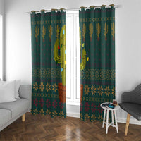 Cactus Christmas Window Curtain Xmas Holiday Patterns - Wonder Print Shop