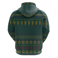 Cactus Christmas Zip Hoodie Xmas Holiday Patterns - Wonder Print Shop
