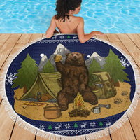 Camping I Hate People Christmas Beach Blanket Xmas Holiday Patterns - Wonder Print Shop