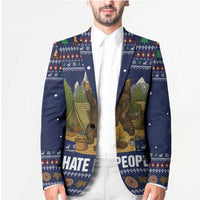 Camping I Hate People Christmas Blazer Xmas Holiday Patterns - Wonder Print Shop