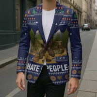 Camping I Hate People Christmas Blazer Xmas Holiday Patterns - Wonder Print Shop