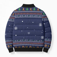Camping I Hate People Christmas Bomber Puffer Jacket Xmas Holiday Patterns - Wonder Print Shop