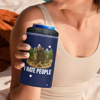 Camping I Hate People Christmas 4 in 1 Can Cooler Tumbler Xmas Holiday Patterns - Wonder Print Shop