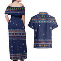 Camping I Hate People Christmas Couples Matching Off Shoulder Maxi Dress and Hawaiian Shirt Xmas Holiday Patterns - Wonder Print Shop