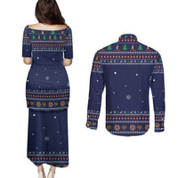 Camping I Hate People Christmas Couples Matching Puletasi and Long Sleeve Button Shirt Xmas Holiday Patterns - Wonder Print Shop