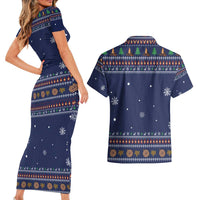 Camping I Hate People Christmas Couples Matching Short Sleeve Bodycon Dress and Hawaiian Shirt Xmas Holiday Patterns - Wonder Print Shop