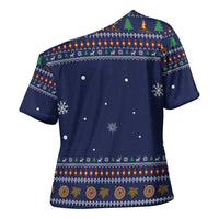 Camping I Hate People Christmas Cross Shoulder Shirt Xmas Holiday Patterns - Wonder Print Shop