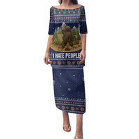 Camping I Hate People Christmas Family Matching Puletasi and Hawaiian Shirt Xmas Holiday Patterns - Wonder Print Shop