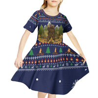 Camping I Hate People Christmas Kid Short Sleeve Dress Xmas Holiday Patterns - Wonder Print Shop
