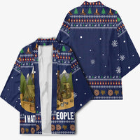 Camping I Hate People Christmas Kimono Xmas Holiday Patterns - Wonder Print Shop