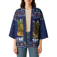 Camping I Hate People Christmas Kimono Xmas Holiday Patterns - Wonder Print Shop