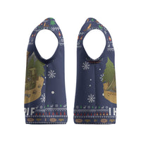 Camping I Hate People Christmas Knitted V-Neck Vest Xmas Holiday Patterns - Wonder Print Shop